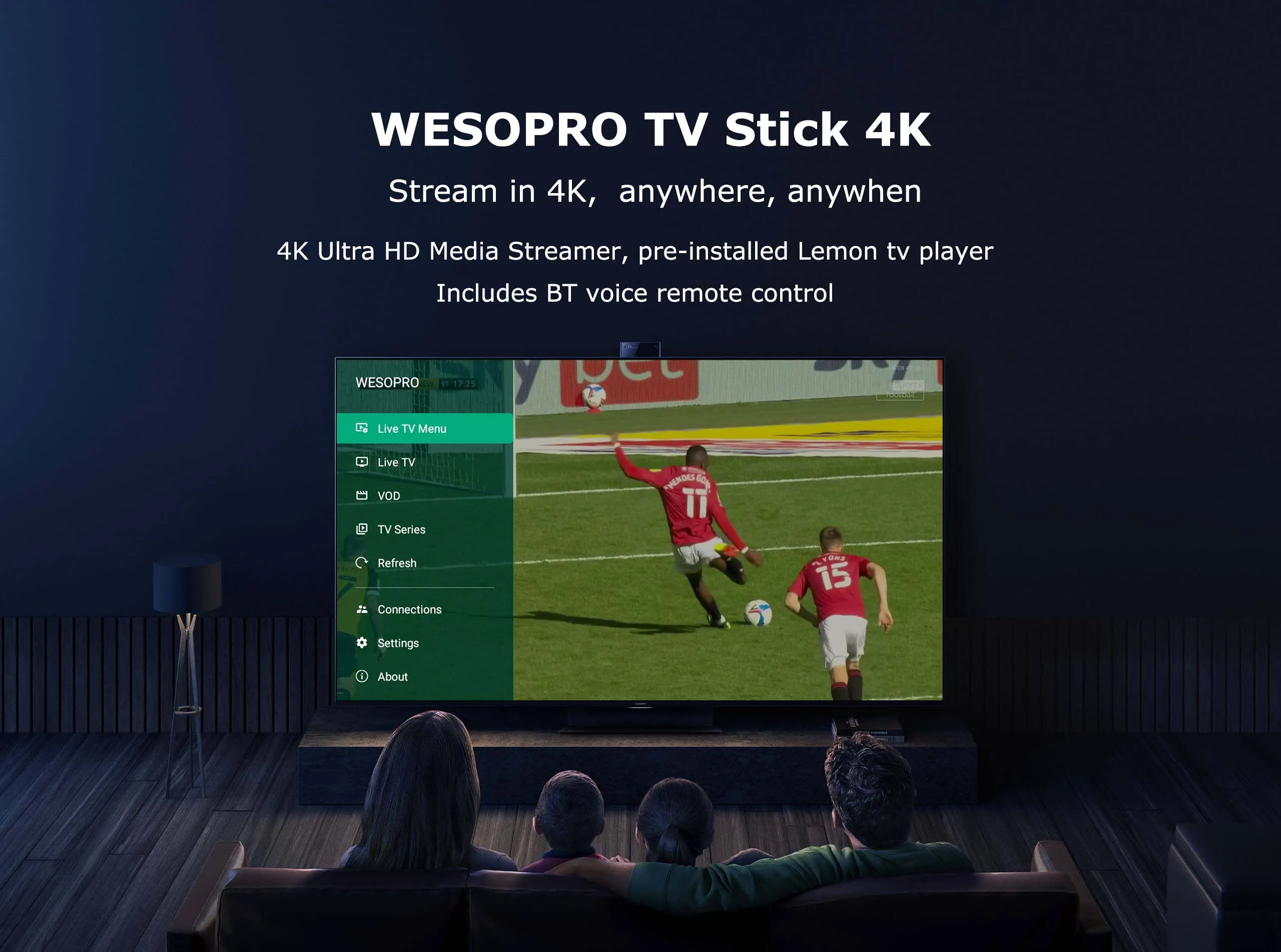 S9091da1c1faa47589cb99c2f6efd9c39j WESOPRO TV Stick G2 Android 12 Smart TV Dongle 2GB RAM 16GB ROM 2.4GHz 5.0GHz Wifi6 BT5.0 H.265 4K 30pfs Media Player
