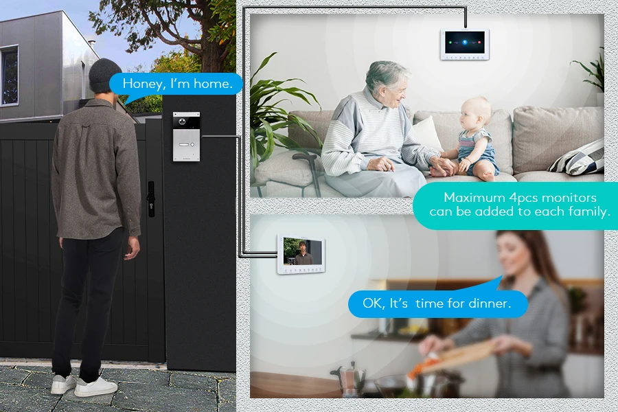 S9378faccac0e4f5ea506f7e03ee1f3bch HOMSECUR 2 Wire Video Doorbell Intercom External Memory Recording&Photo