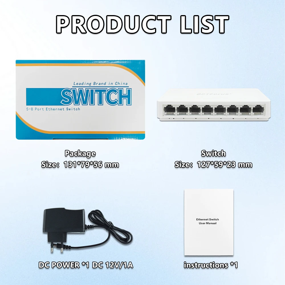 S96a28772cb51456e890837ddf434276fB OPTFOCUS 5/8 Port Ethernet Switch Gigabit 100/1000Mbps Desktop Network Switch Full/Half Duplex Mini Fast Ethernet Switches