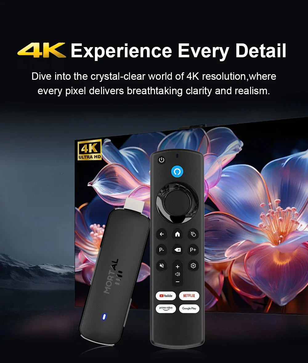 S9bf988dc20d64382bfffde9e49027b1cj Android14 TV Stick Mortal Q8 Global Version Allwinner H313 Chip Wifi6 Voice Remote 8K 4K@60fps YouTube Stream TV stick 2G8G16G