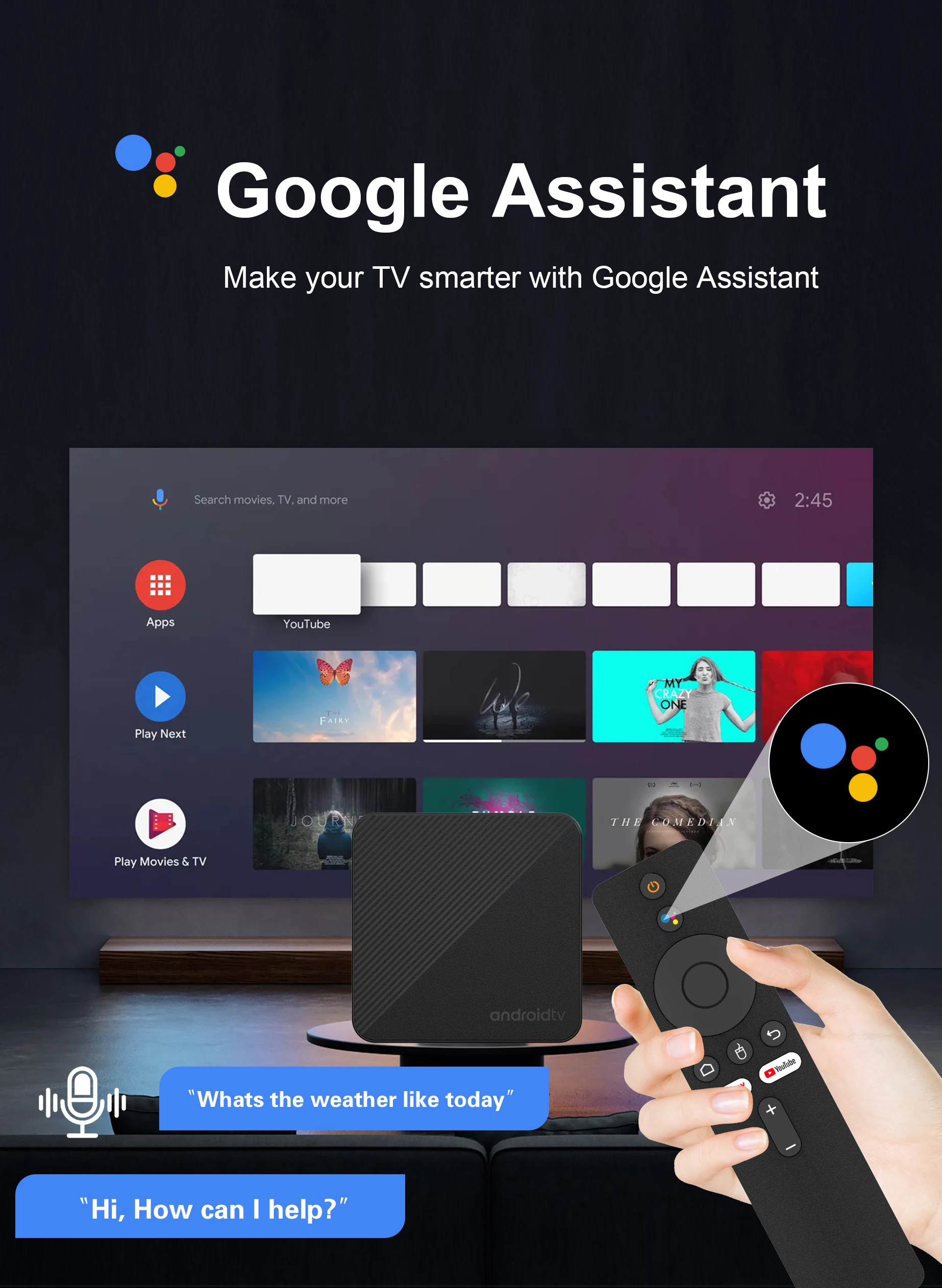S9e0117e6826a4e228a4906e58f4b82a4f Box TV Smart Android 16 2026 T8 RK3518, WiFi6, Google Assistant, vidéo 8K, BT6.0, Netflix, 8 Go 128 Go, très rapide