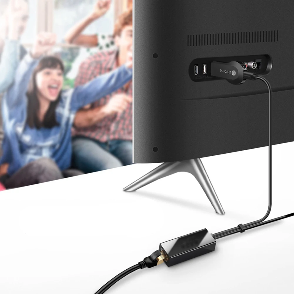 Sa0115a4fdcc545e8918bda65c70f41b1O Fire TV Stick Ethernet Adapter Micro USB to RJ45 LAN Port Network Card with 3FT USB Power Supply Cable for TV Sticks Chromecast