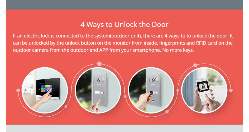 Sa15b4286f06c4873be03e9eb01fe8f55u HOMSECUR PoE Powered RJ45 960P Tuyasmart APP Video Doorphone Intercom Entry Fingerprint RFID Doorbell Camera Snapshot Recording