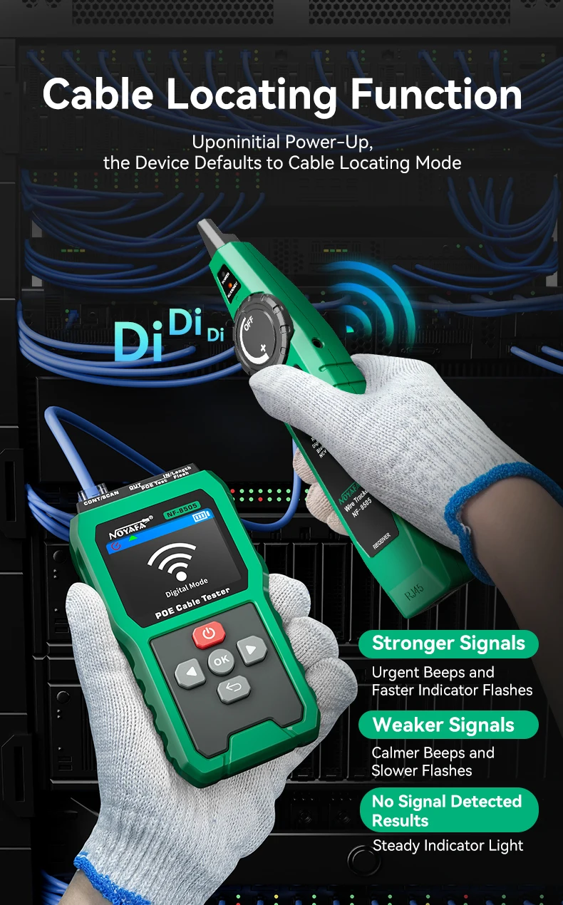 Sa2b651052718423384f000c8cb04741a5 NOYAFA NF-8505 Network Cable Tester LCD Display Cable Tracer PoE Checker Measure Cable Distance Tester