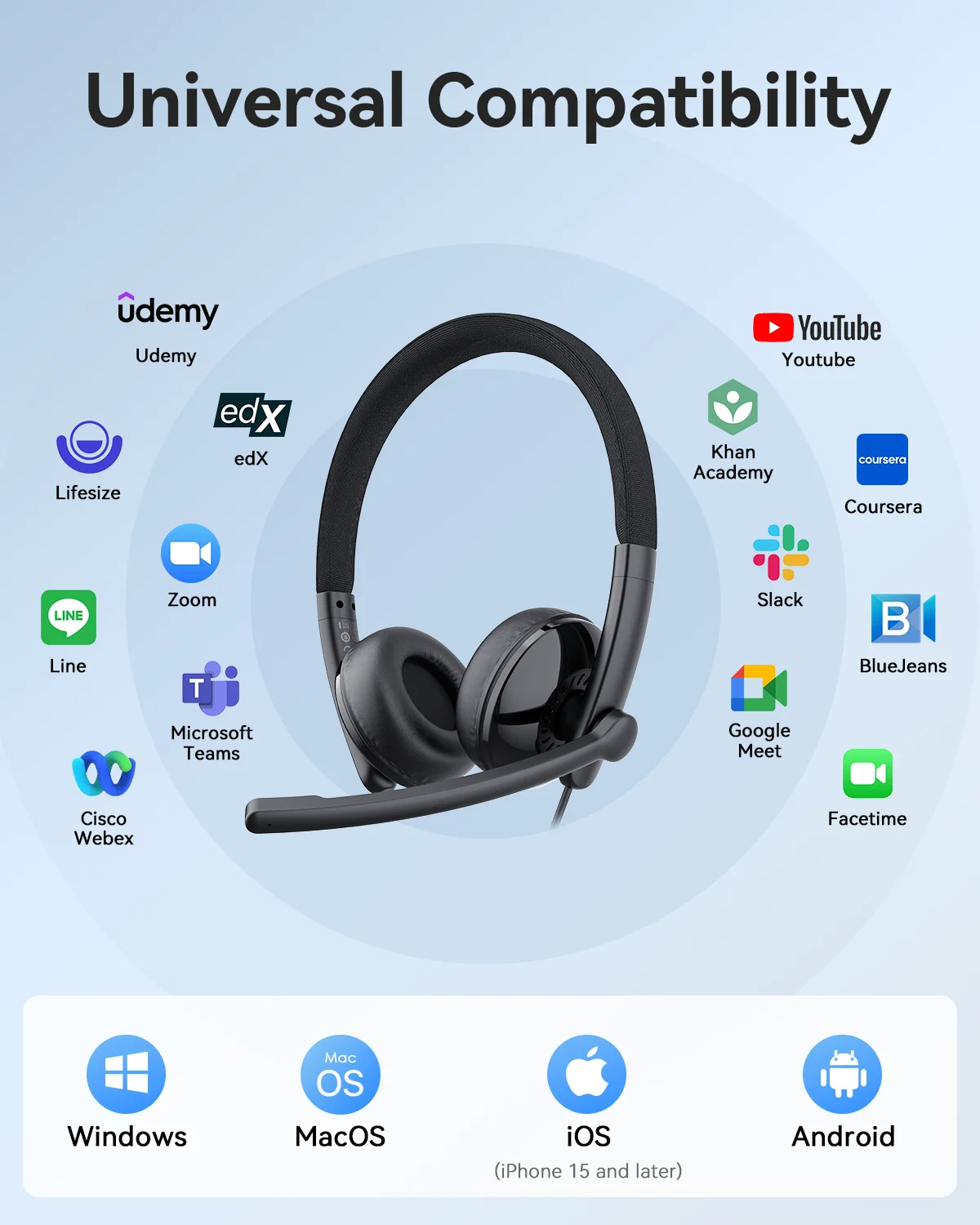 Sa2d4ad0cf6f9412fb0033198cc83897cl EMEET Wired Headset with Microphone Call Center USB Headphones ENC Noise Cancelling Office Cable Earphones for Phone/PC Computer