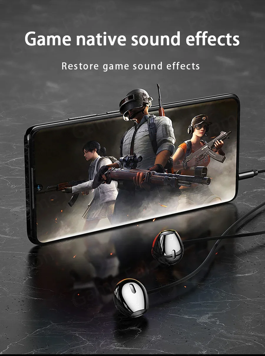 Sa30ec82d9269422497a2c43e67bd8961j For Samsung Headphones HiFi Bass Stereo Volume Control With Mic USB Type C 3.5mm Wired Eadphone For Galaxy S25 S24 S23 S22 Ultra