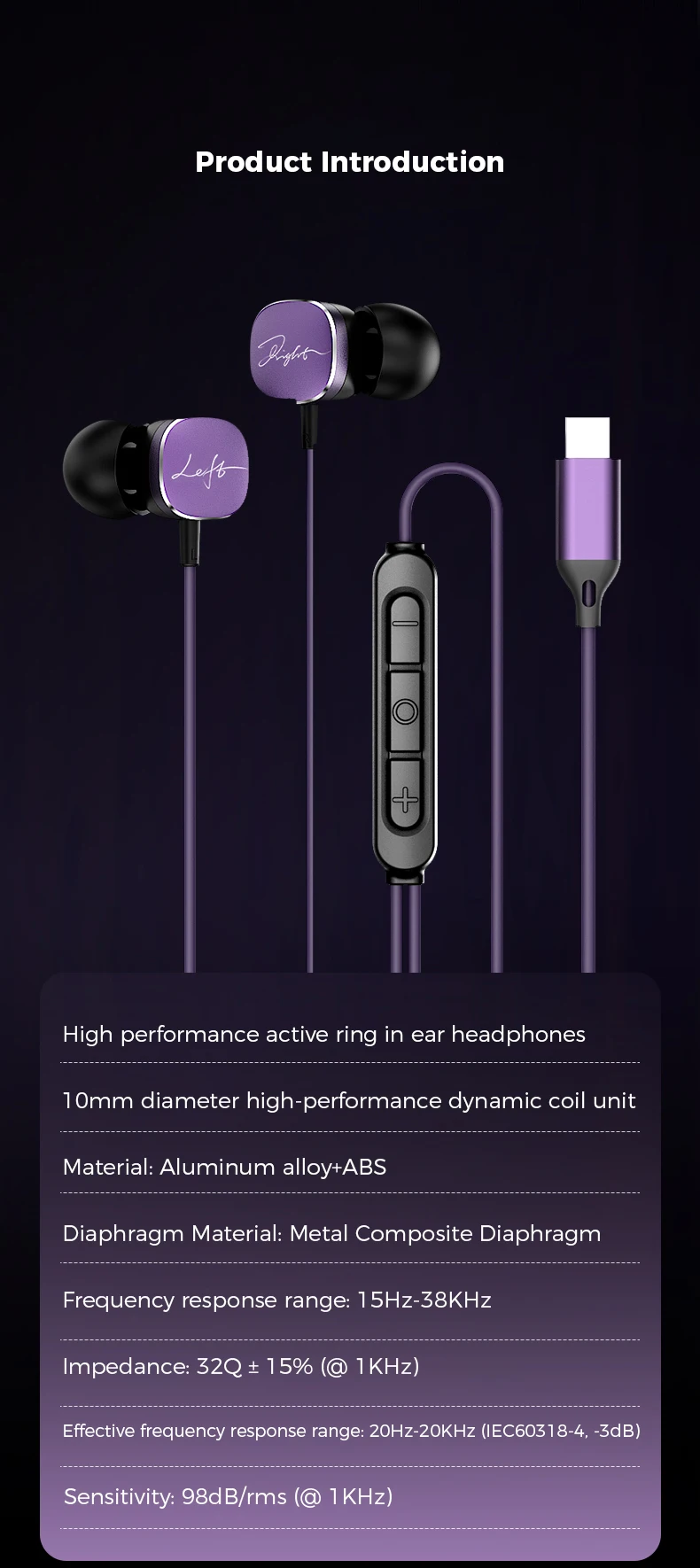 Sa36aacd59a6c4badadf97c7e8bb87eb50 For Samsung Type C Wired Earphones HiFi Bass Surround Sound 3.5mm In-ear Headphones For iPhone 16 Galaxy Ultra S25 S24 Headsets