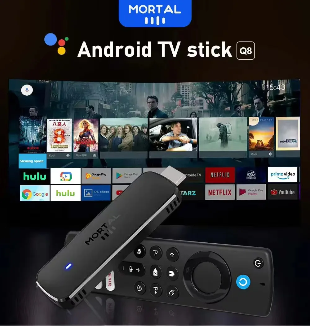 Sa4588d06d0874b178a582b5b094848686 Android14 TV Stick Mortal Q8 Global Version Allwinner H313 Chip Wifi6 Voice Remote 8K 4K@60fps YouTube Stream TV stick 2G8G16G