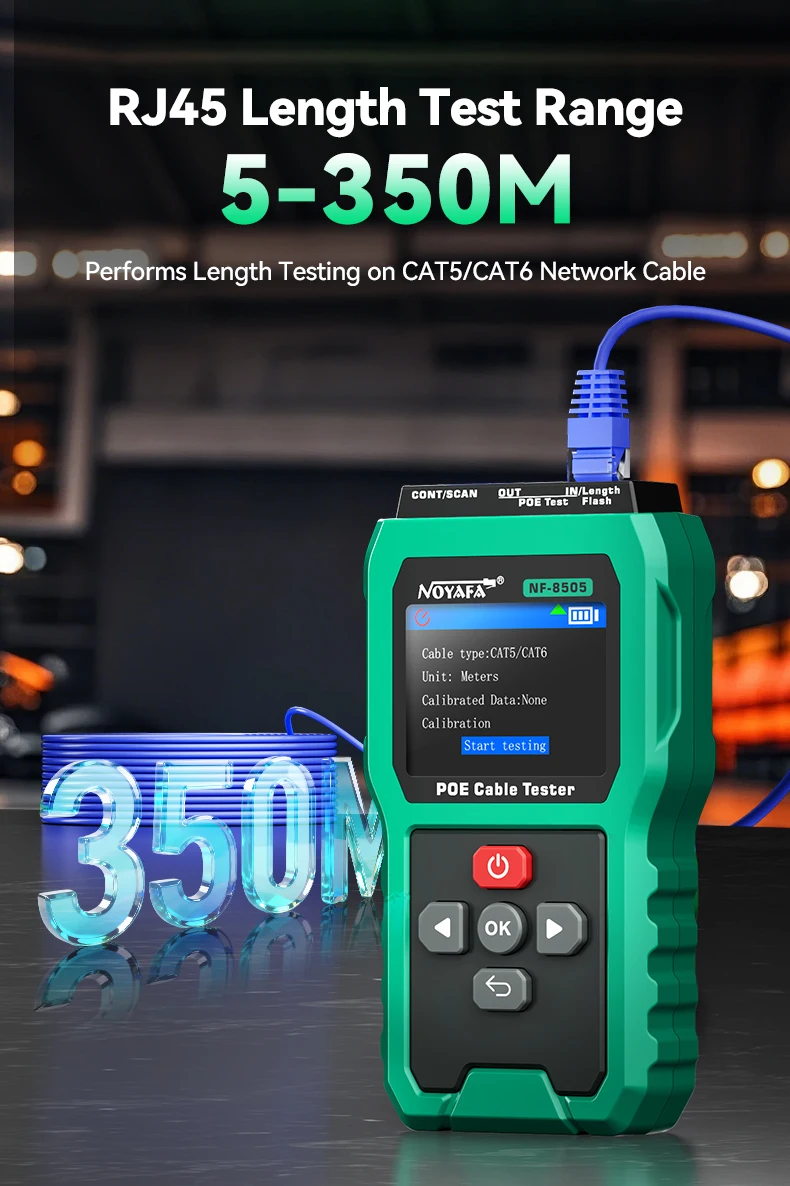 Sa69dcf5f82d841e6a0171042615c9d470 NOYAFA NF-8505 Network Cable Tester LCD Display Cable Tracer PoE Checker Measure Cable Distance Tester