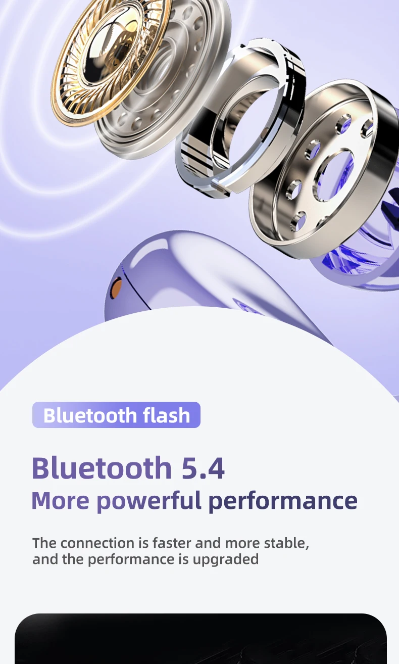 Sa8bf8ce651244212902e7147ec9a9539h Lenovo Écouteurs Bluetooth sans fil 5.4 TWS, effets sonores panoramiques, très longue autonomie, confortables, TA410