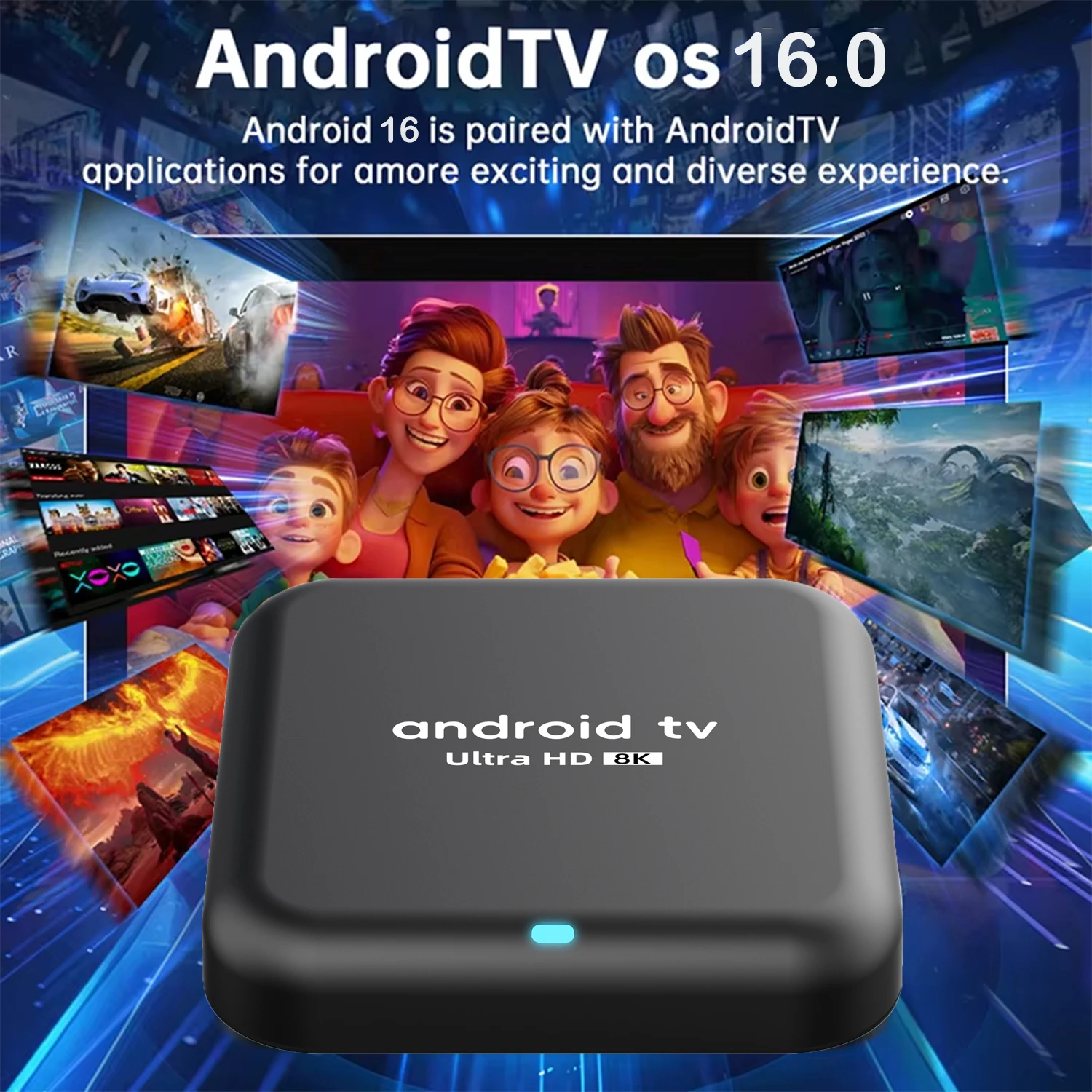 Sa9e40112f2754b6285a6053e858511e2u TV Box RK3518 Android 16 8K BT6.0 Ram 4GB 8GB Rom 128GB 256GB Dual Wifi 5G Wifi6 Media Player Google Assistant Smart TV Box Q18