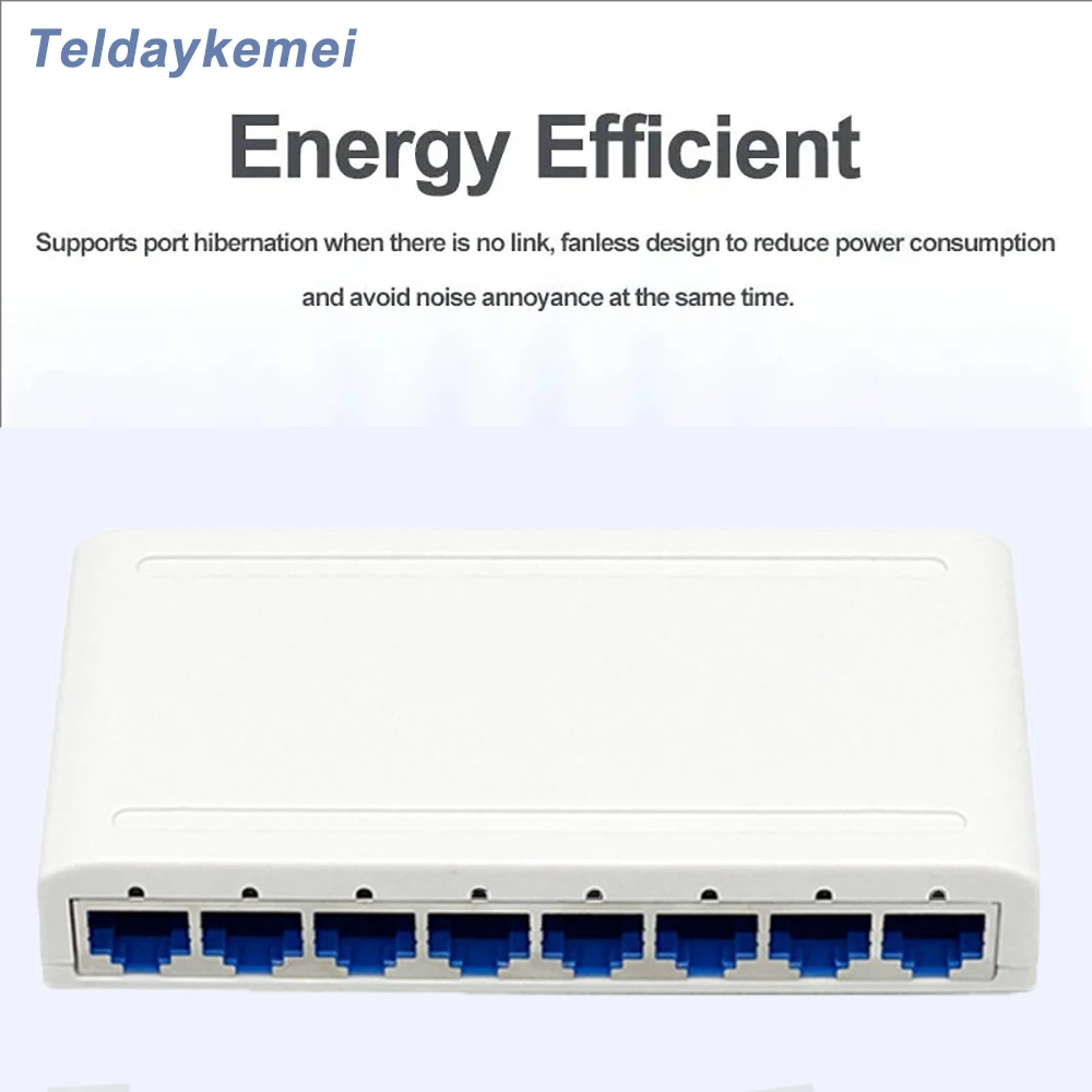 Saef54c799eaa48e28fa405e3928c59c6z 8 Port 10/100/1000Mbps Network Switch, Plug & Play for Home Office