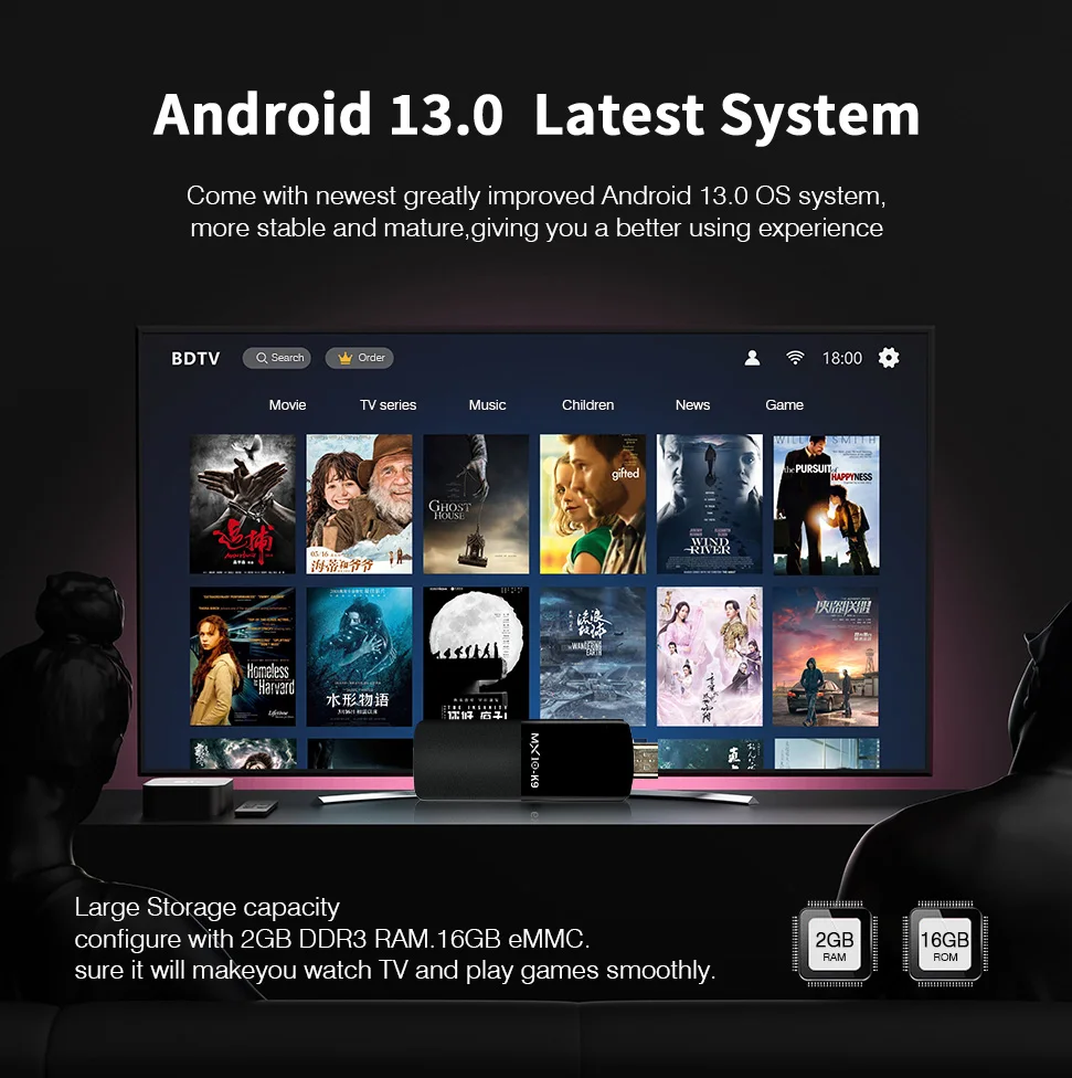 Sb27d9a8ef1aa4cd084fc48cbfbeeb8624 New Fire TV Stick 4k OFBY K9 Allwinner H313 Chip 2GB RAM 16GB ROM Android 13 OS TV Stick HD Picture Quality Fast Streaming