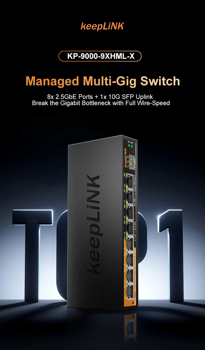 Sb4ad406ce9104a31bc457068fd669fd79 KeepLiNK 2.5Gb Managed Switch with 8-port 2.5Gb Ethernet 1-port 10G SFP+