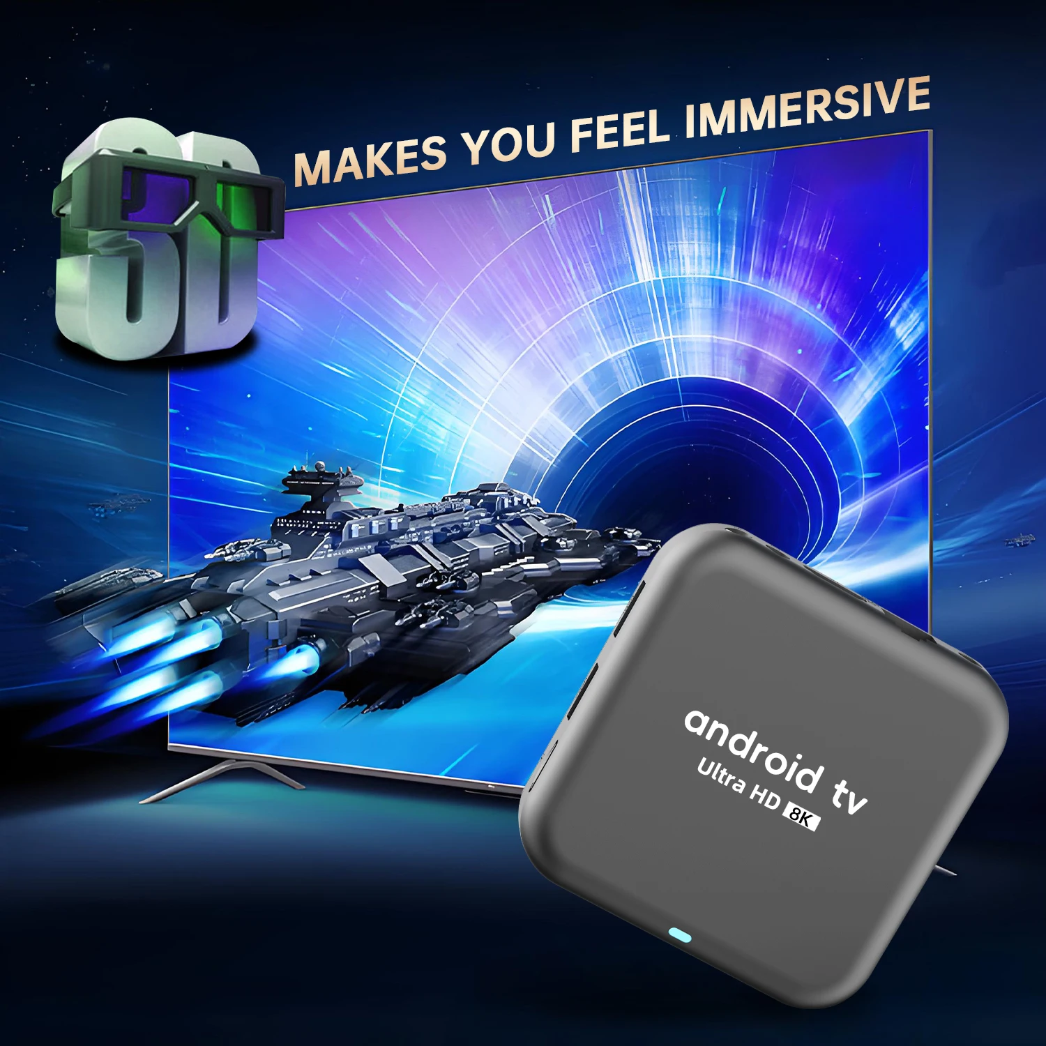 Sb5e22c26303e4ef7a5a5731d604a5c2a3 TV Box RK3518 Android 16 8K BT6.0 Ram 4GB 8GB Rom 128GB 256GB Dual Wifi 5G Wifi6 Media Player Google Assistant Smart TV Box Q18