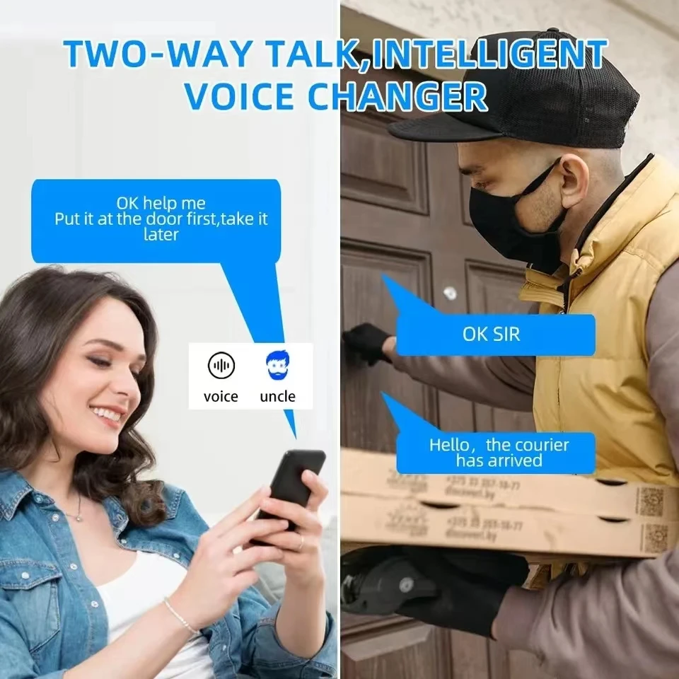 Sb70b6fcf4aad4423aa77969d1b0bb74cX Doorbell Video Low-Power WiFi Link Rechargeable Type Doorbell Night Vision HD Smart Security 1 to 1 Home Intercom