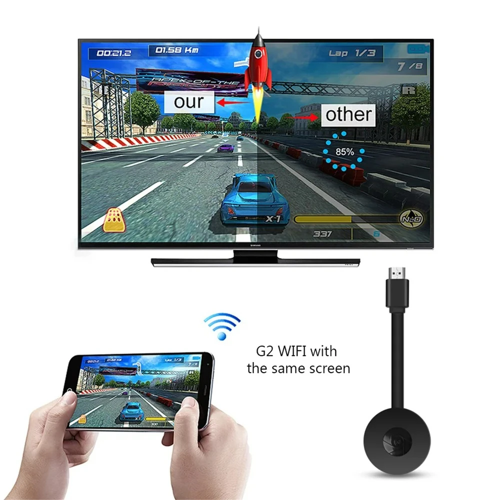 Sb92c099bc1a242d8bedcb5c697cf77d36 1080P G2 For MiraScreen Display Anycast Wifi HDMI-Compatible Multi Screen Interactive Features For TV Android Ios Mirror Screen