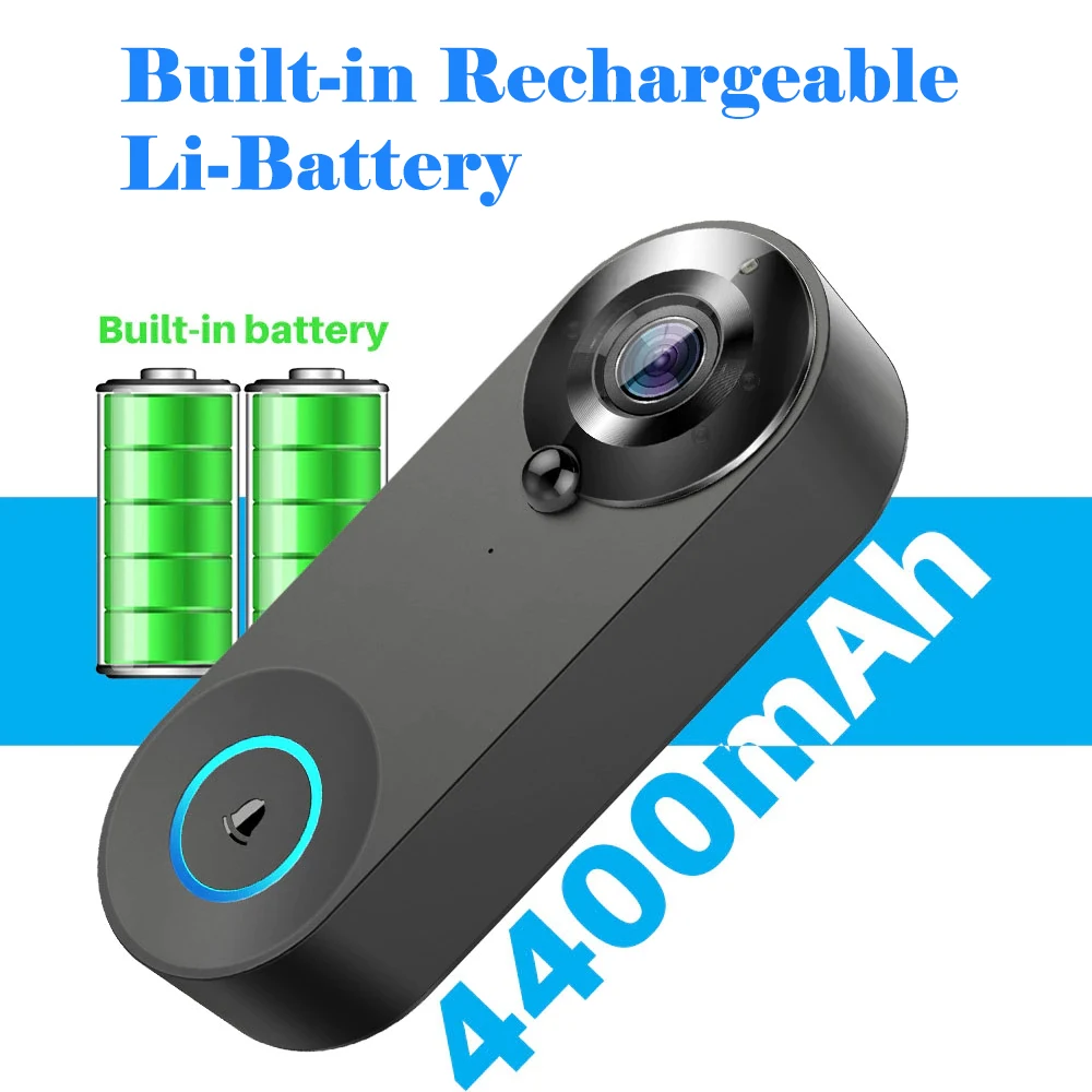 Sbc657503a702472f9a82615540072f62r 1080P Wireless Video Doorbell Camera WiFi Smart Door Bell Tuya Smart Home Security Motion Detect Night Vision Intercom Doorbell