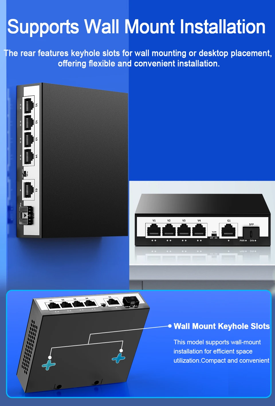 Sbee84c13c49b41559aa8921ba505a8a5H HORACO 6 Port Gigabit POE Switch 1000Mbps Active POE Network Switch 52W for IP Camera,NVR,Surveillance,CCTV,POE Camera