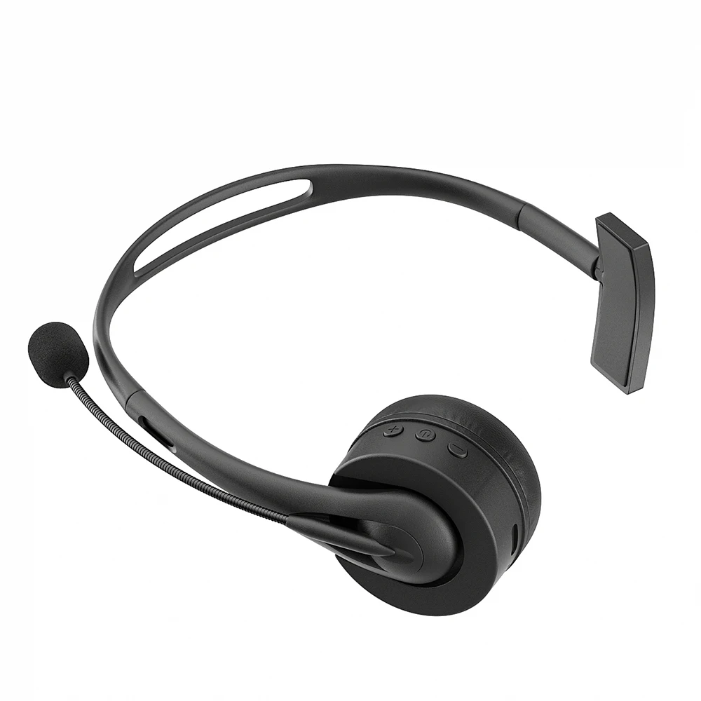 Sc043d01f9d0e410e8576774fedc1b7a1H Casque Bluetooth 5.3 avec micro, réduction de bruit, mains libres, HiFi sans perte, sans fil, pour centre d'appels bureau PC