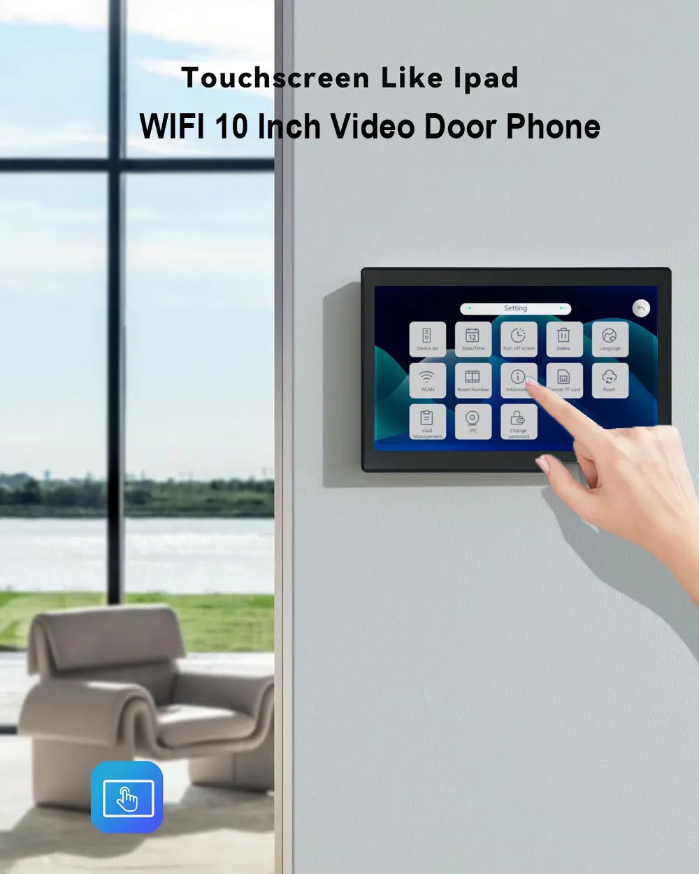 Sc0c6d6045265441cb39f9c15a7812e3ct Tuya Wifi Smart Home Video Door Phone Video intercom 1080P 10inch Touch Monitor 2-Wires Doorbell Door Camera Security System