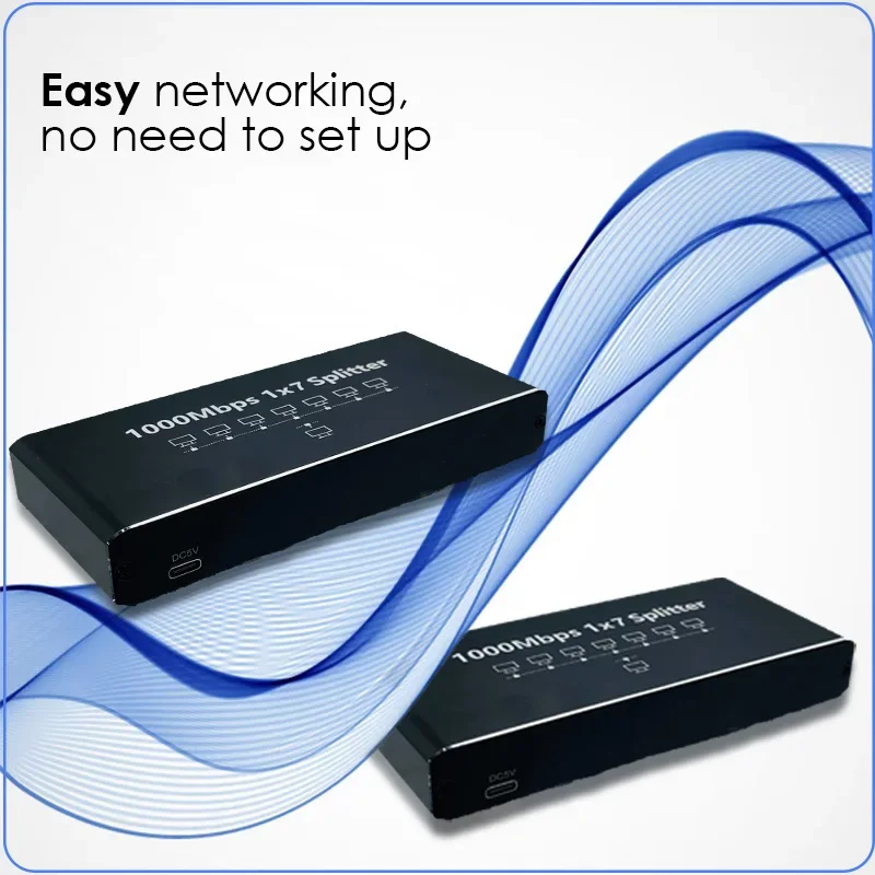 Sc139adebd80e4bd087ed63448c983fabN Répartiteur Ethernet Gigabit 1 vers 7, 1000 Mbps RJ45 LAN, pour PC portable Nintendo Switch routeur box TV