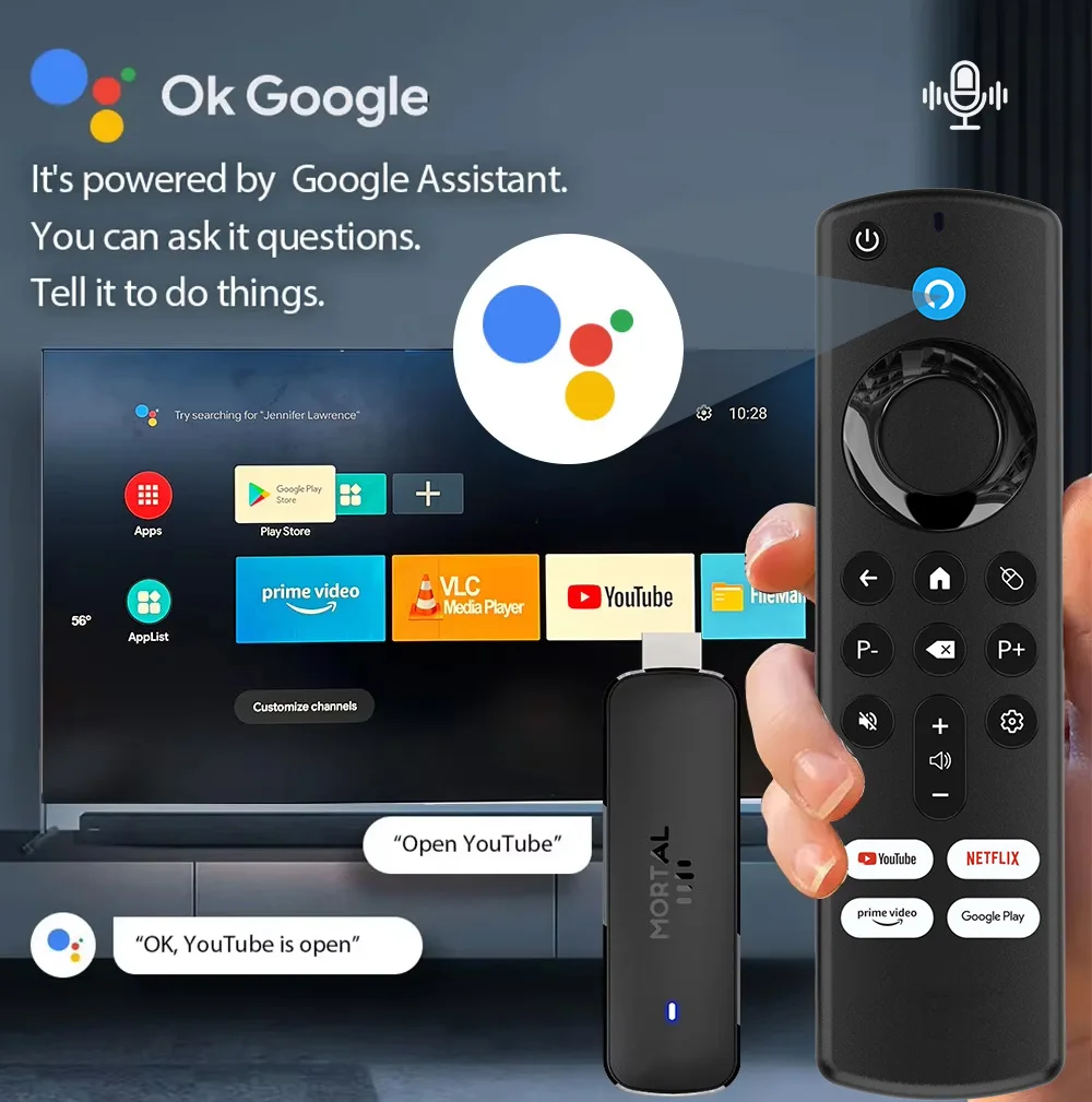 Sc19948c7ca6648af88978a8825a7b433o Android14 TV Stick Mortal Q8 Global Version Allwinner H313 Chip Wifi6 Voice Remote 8K 4K@60fps YouTube Stream TV stick 2G8G16G
