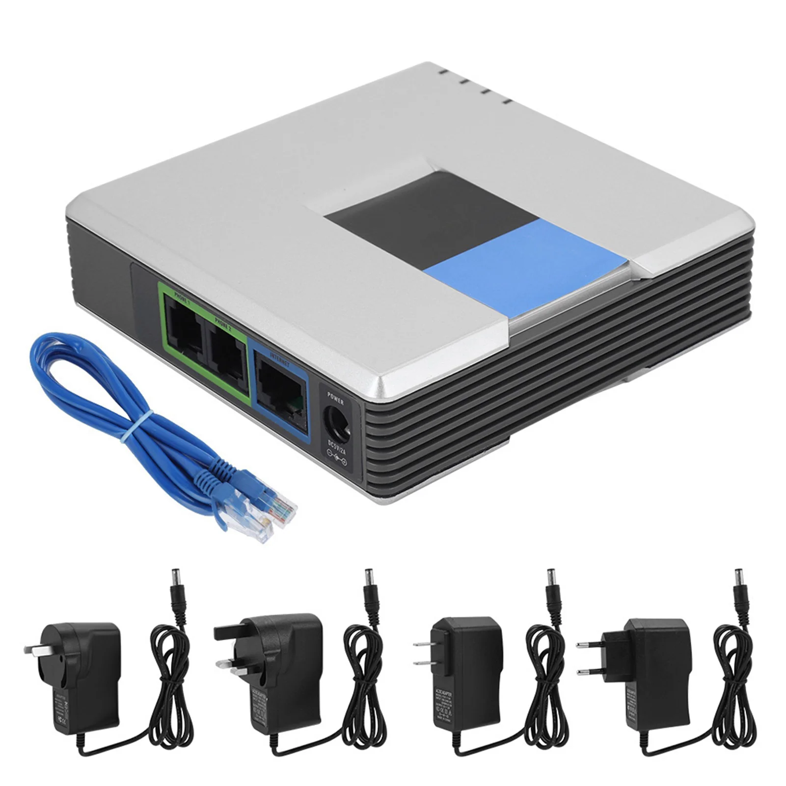 Sc2862155e81741978c1874ea3b7c269az 2 Ports Adapter SIP Gateway Internet Phone Adapter VoIP Gateway Internet Phone 2 Ports Adapter SIP RJ45 Cable For Linksys PAP2T