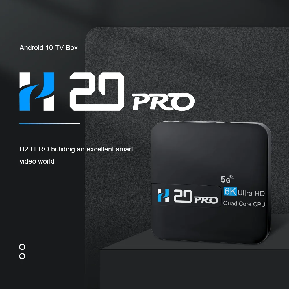 Sc44e52bfee4b4326a379a98c190202bfJ Focabo H20PRO Smart TV Box WiFi6 Android 14 6K 4K 3D Media Player TV Box 2.4G&5G WIFI Very Fast 1080P Set Top Box