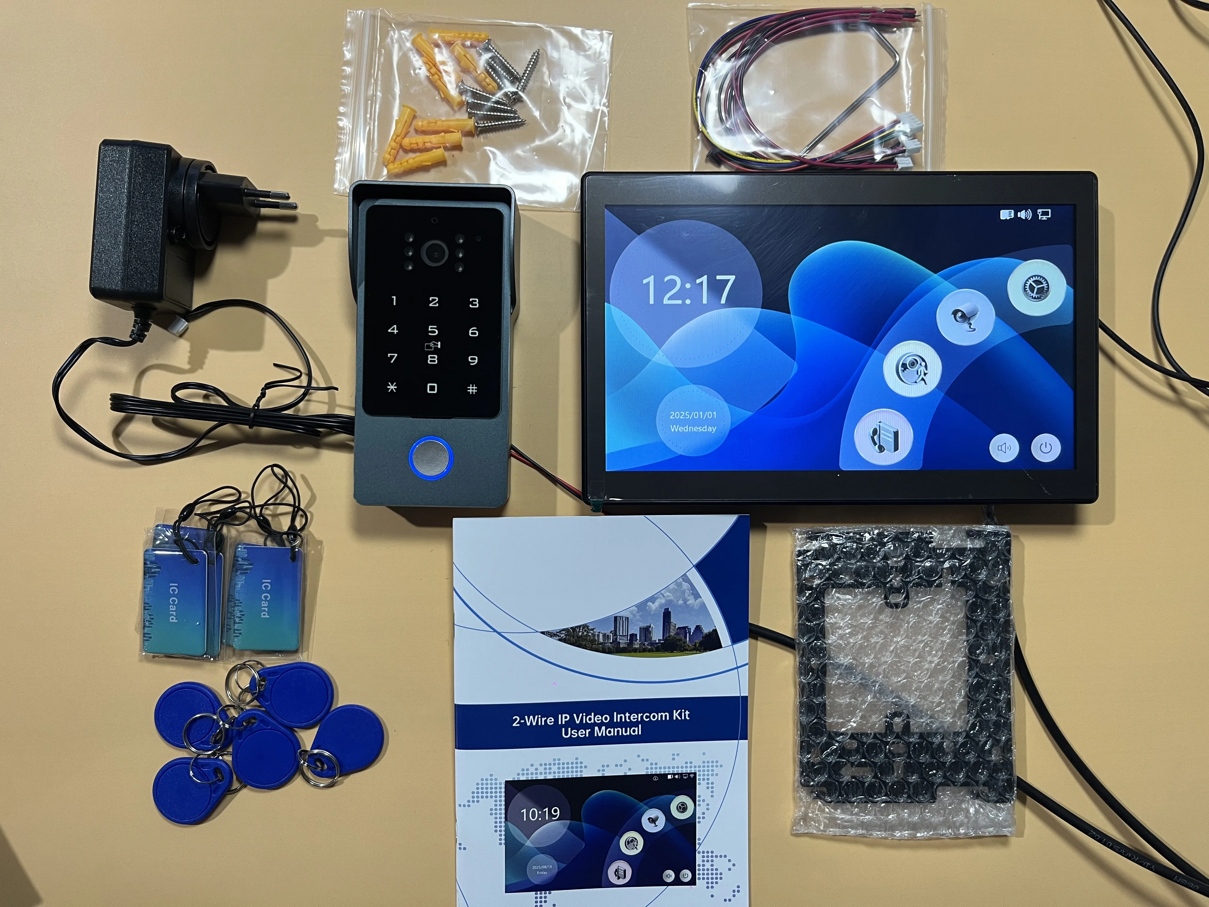 Sc77faeef6a5442168746a32e00de9ae8H Tuya Wifi Smart Home Video Door Phone Video intercom 1080P 10inch Touch Monitor 2-Wires Doorbell Door Camera Security System