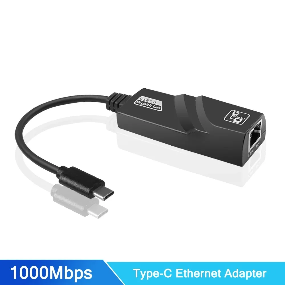 Sd3cdbb2c02aa49efb7b5a6ac5dada5dcP 10/100/1000Mbps USB 3.0 Wired Network Card USB to RJ45 Type C to RJ45 LAN Ethernet Adapter for PC Macbook Windows Laptop