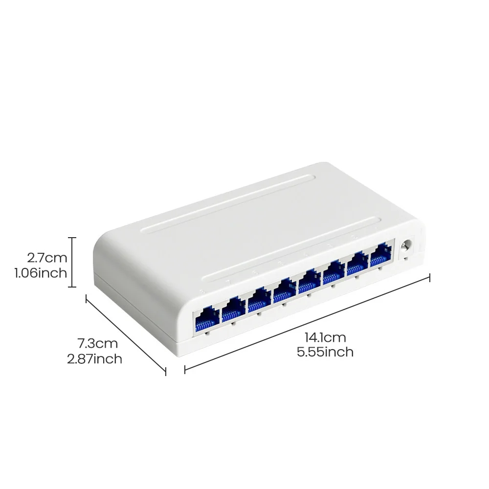 Sd4099214941b4f99963ffb4f01cbdfb5n 8 Port 10/100/1000Mbps Network Switch, Plug & Play for Home Office
