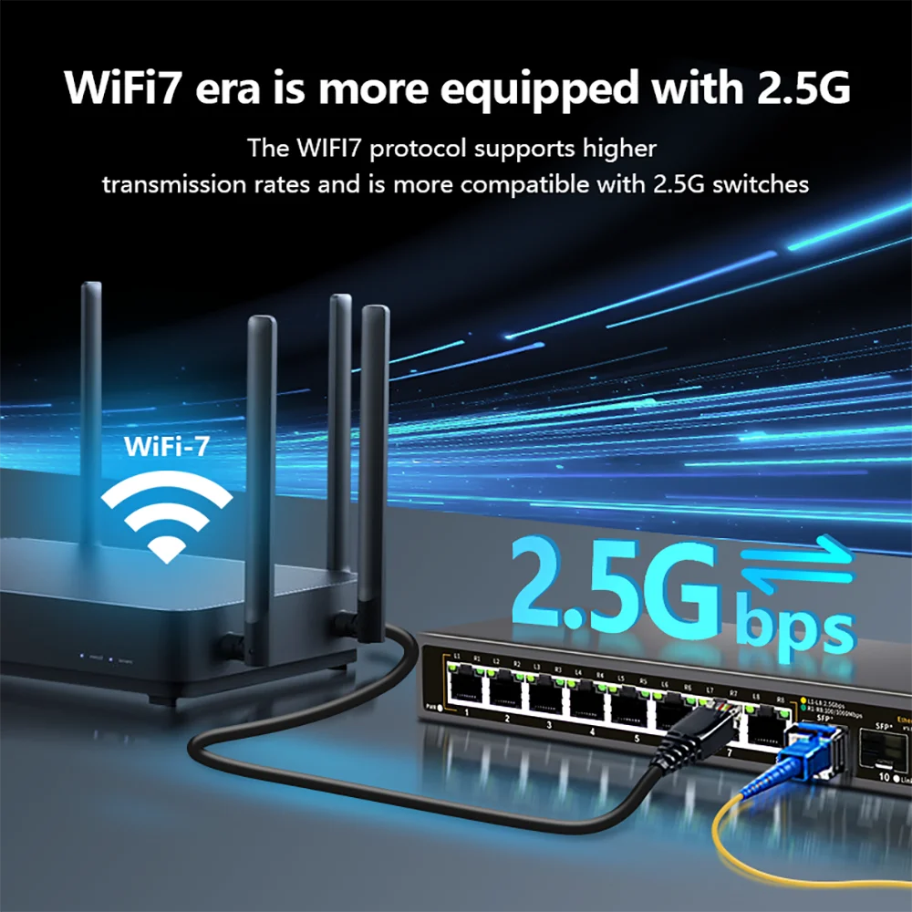 Sd472c753e84c441a9fc706c4615e1ceca 8+2 Ports 2.5G Ethernet Network Switch 2500BASE-TX Switch with 2*10G SFP Port for IP Camera/CCTV Security