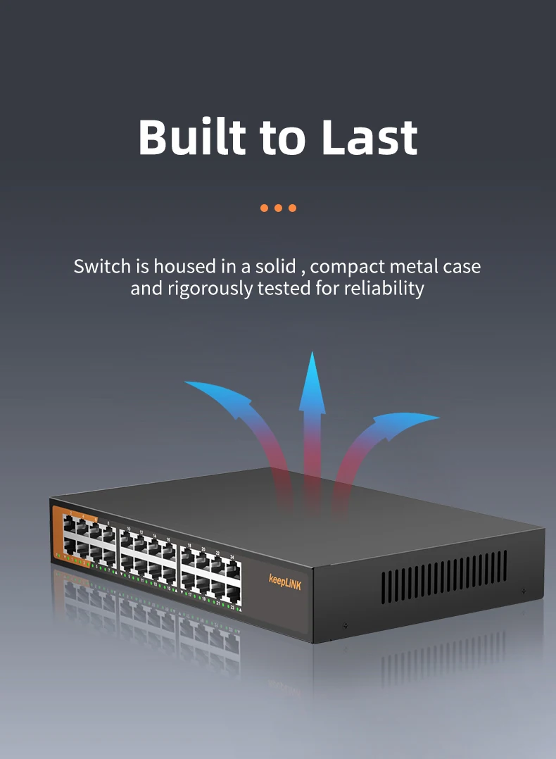 Sd9fd157e899a4effa9eaf38cbaaaca4cK KeepLiNK Switch Ethernet Gigabit 24 ports, non administrable, plug and play