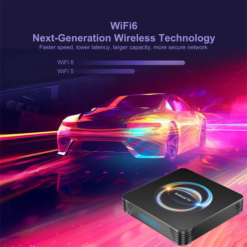 Sda02c2a33031425e8504eb3cfe622c5c2 Original Android 16 X66 Smart TV Box 32GB 64GB 128GB 256GB RK3528 Bluetooth 6.0 Dual Wifi 2.4&5G Wifi6 8K Video AV1 Media Player