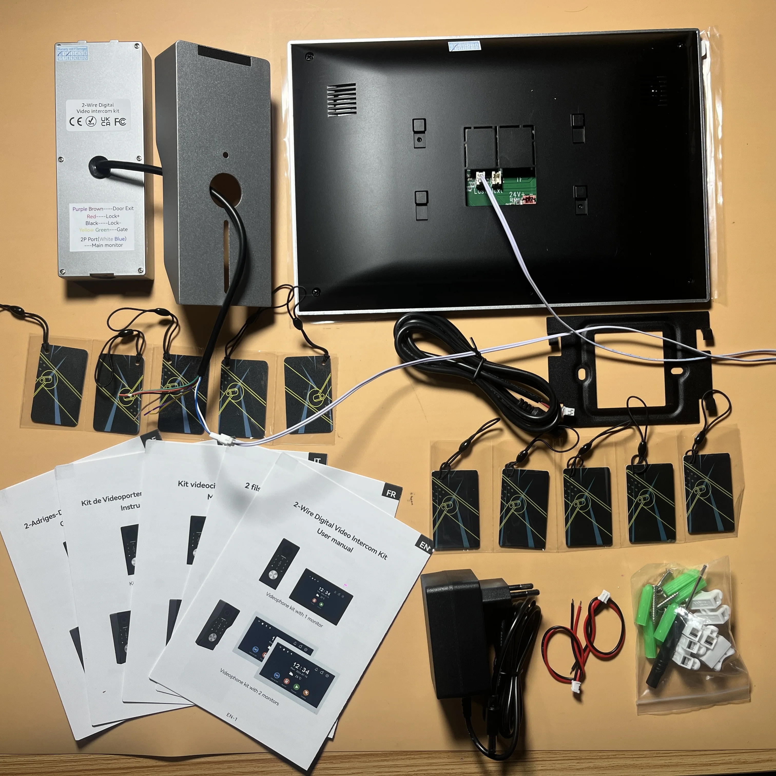 Sdc2ad9eccfda4c8bb4bacfee8709dc7ef 2-Wire TUYA Smart Video intercom doorbell 1080P Waterproof Camera 5G Wifi 7/10inch Touch Screen Support Password Inductive Card