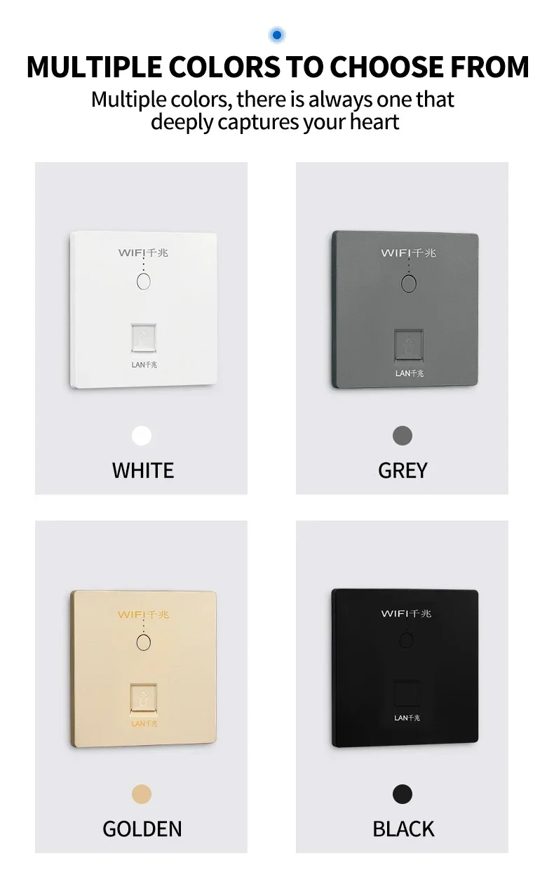 Sde37e0a8269d47f3961efbb80a079582Y POE Power Supply WIFI Router 1000Mbps Wireless repeater extender power AP Relay Smart 5G Ethernet In Wall Routers Embedded Panel