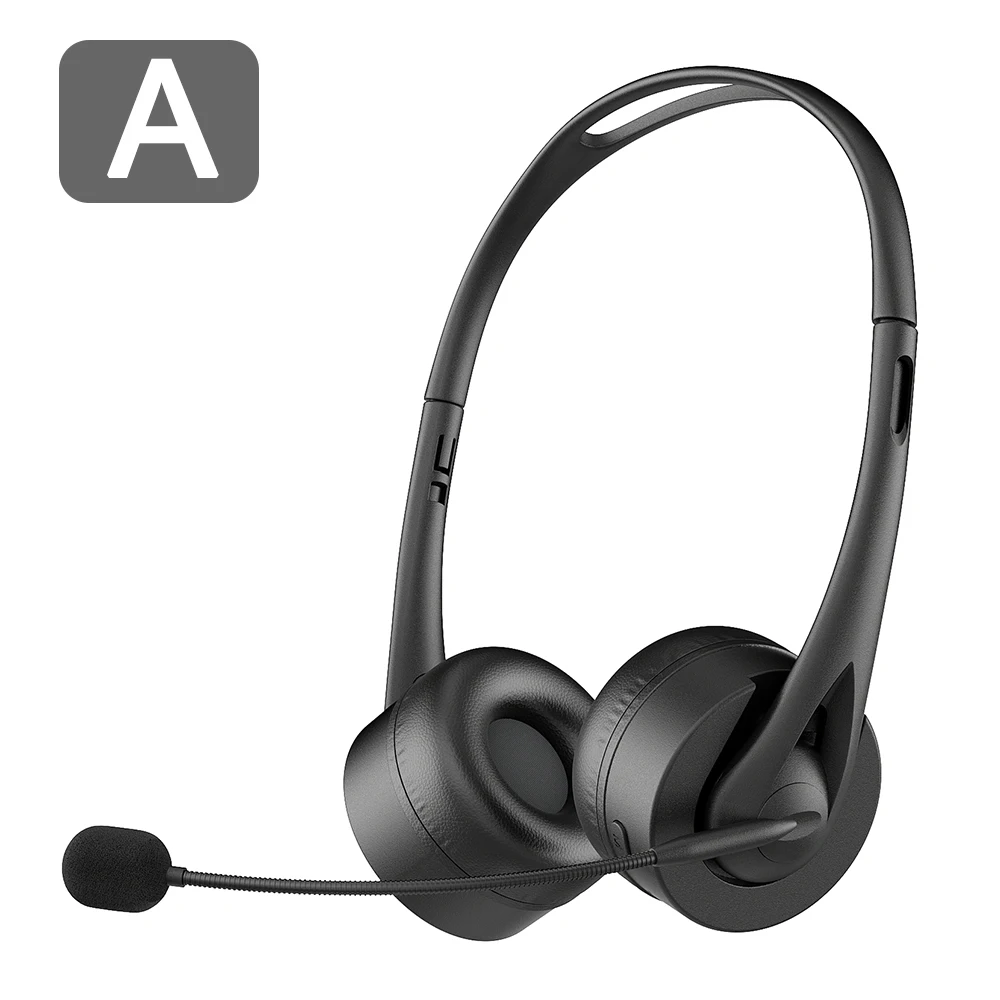Sdf4b5cd3bfee4ac598325e137809aad3W Casque Bluetooth 5.3 avec micro, réduction de bruit, mains libres, HiFi sans perte, sans fil, pour centre d'appels bureau PC