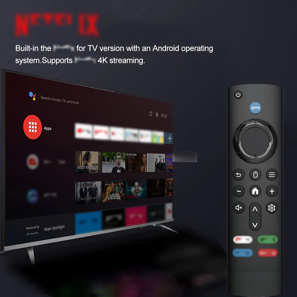 Sdf8009ce314e4ab4957f66b01695ad02n Velec Android 12 Smart Stick 8K Streaming Media Player with Voice Remote Support Netflix YouTube Google Allwinner H616 for HD TV