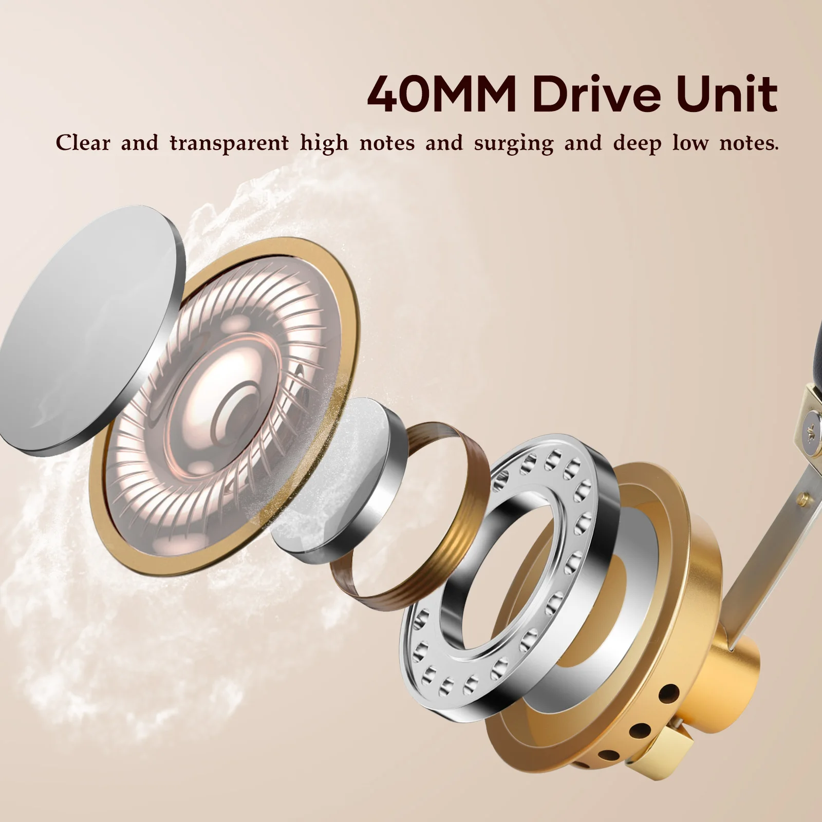 Se0ed74db959e4269953c15a74a7afe16q Hellodigi G40 Retro Headphone 40mm Drive Unit Open-ear Stereo Headset with MMCX Detachable Cable Stainless Adjustable Headband