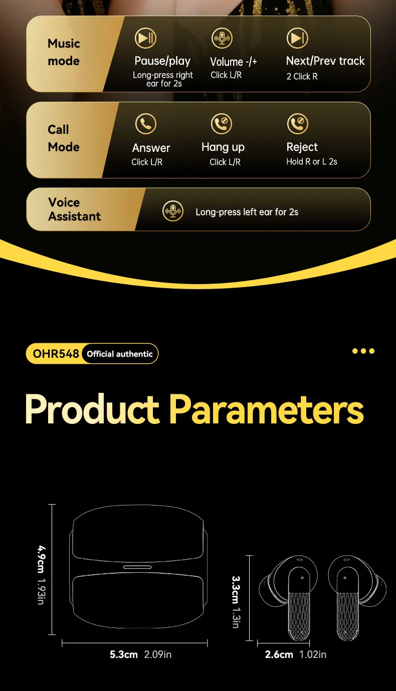 Se2a804bed2f244a3b2da5fc18adc6d16e Acer Ohr548 Wireless Bluetooth Headphones with In-Ear Design, Anc Call Noise Reduction, Charging Case, Stereo Sound Effect, Low Latency for Gaming, Comfortable Fit for Sports, Running, and Fitness