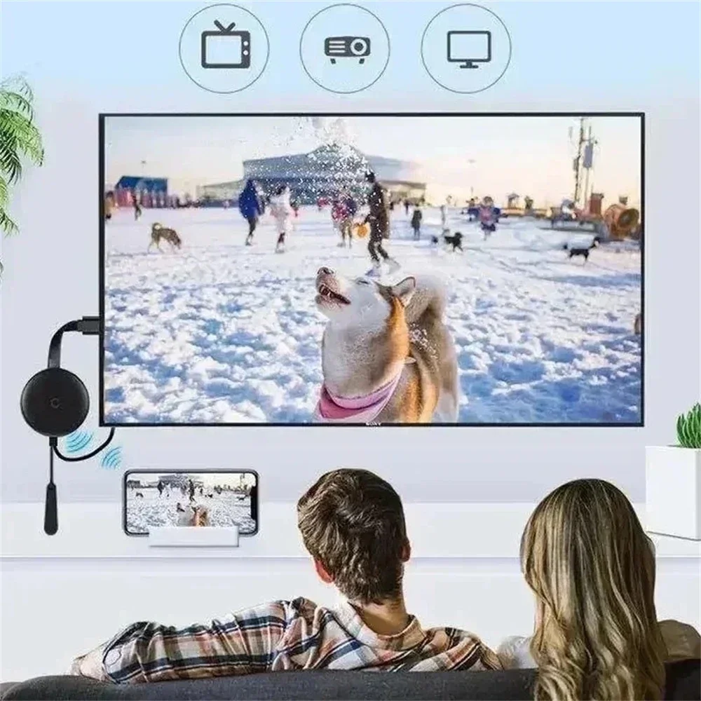 Se5cfede68f394536b2e0758ed547e653N Portable G2 Miracast Anycast WiFi Display Dongle 1080P HDMI Wireless Screen Mirroring Adapter for iOS Android Phone Projector TV