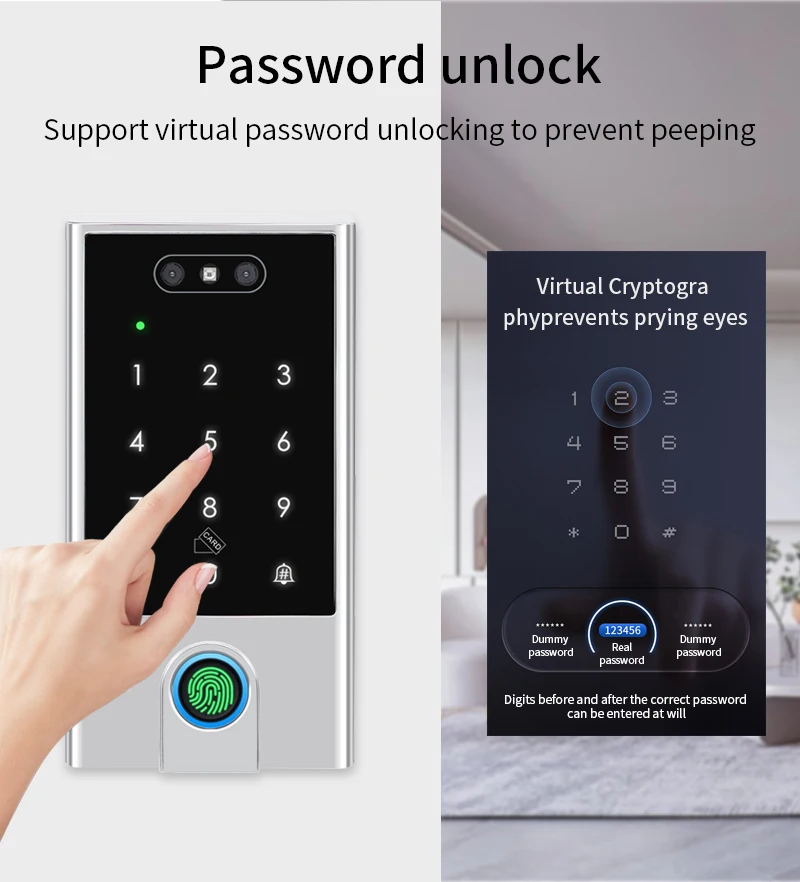 Se731923b17814b7f8a5d0b96615bc8a9Q VF4 VF5 Waterproof IP66 Tuya WIFI Facial Recognition ID+IC Password Fingerprint Dual Frequency With WG 24 36 Access Control