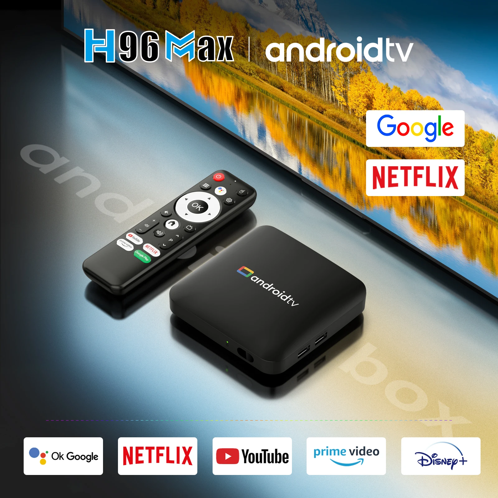 Sea97e42a05084e069b645a033fcd4aef4 H96 MAX S905L3 Android 14 Smart TV BOX 2GB 16GB Dual WIFI 3D 4K Youtube BT Voice Control Media Player