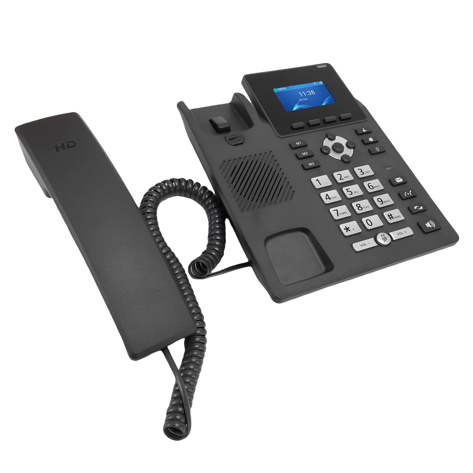 Sed0fe415ad8e4d1088a6bbab16a96113C Smart IP Phone Desktop Business Media Phone with Handset Open SIP VoIP Account 2.4 in Color Display Dual Gigabit Ethernet Ports