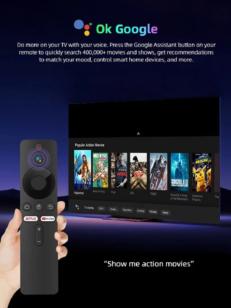 Sed66af13967c434ea8360c9ec3bcabb9K YOZHIXU Q10 Smart TV Box AllwinnerH313 Android 16 Media Player Google Assistant Dual Wifi 5G 4GB 8GB 32GB 64GB 128GB Set Top Box