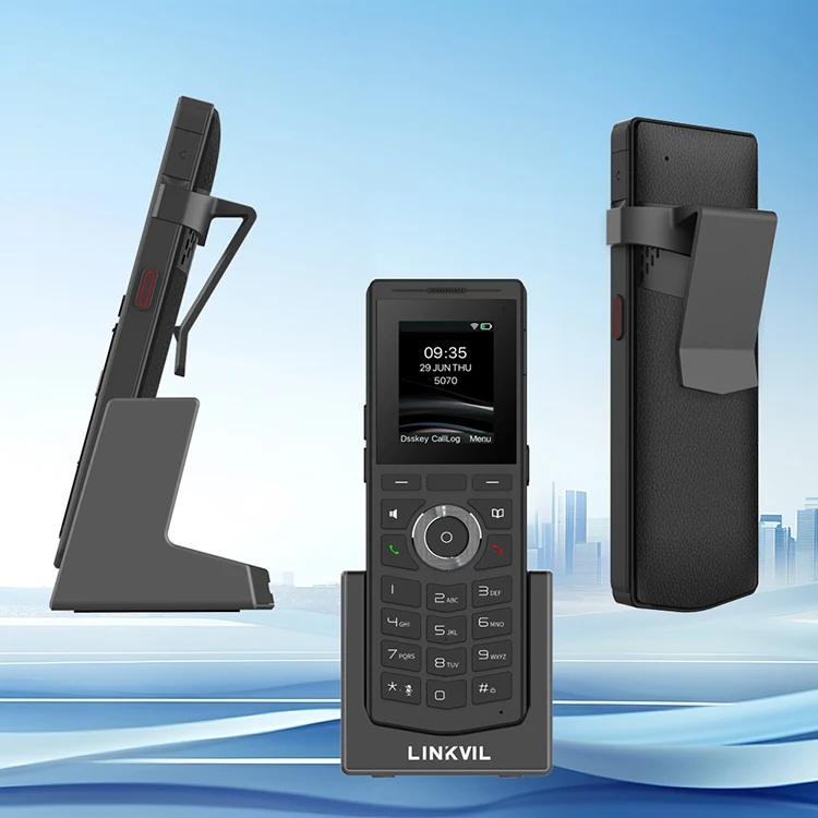Sf0a3dbbb97bc4bd793030ff04808b04eV LINKVIL Wireless WiFi SIP VoIP Protocol Audio Handheld Phone for Office Home Hotels Portable with Belt Clip US Plug SIP Phone