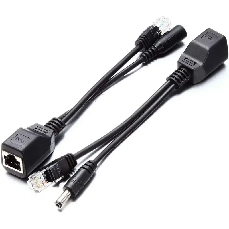 Sf4c0c6362f514b3cb78267f1c3ee181fd 1 Pair Passive PoE Injector and PoE Splitter Kit POE Cable POE Splitter RJ45 Injector Power Supply Module 12-48v for IP Camea