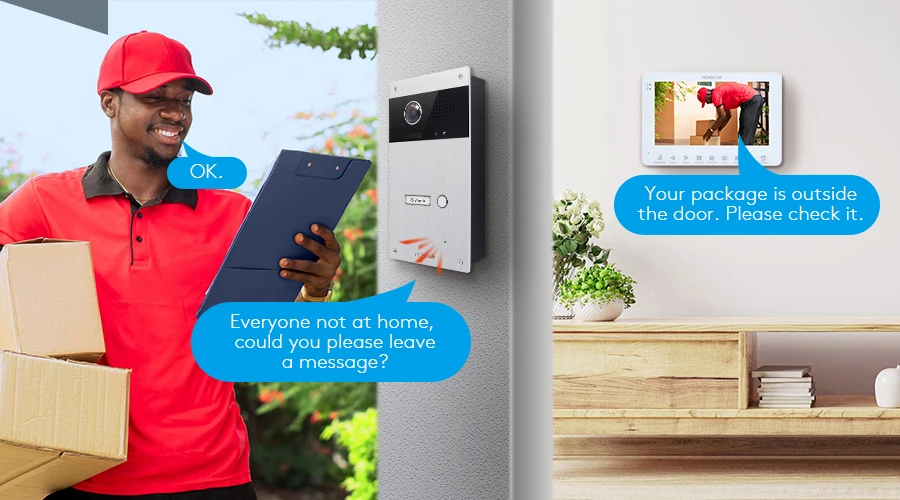 Sf64abdd16dc2419296b62d750cf54ad25 HOMSECUR 2 Wire Video Doorbell Intercom External Memory Recording&Photo