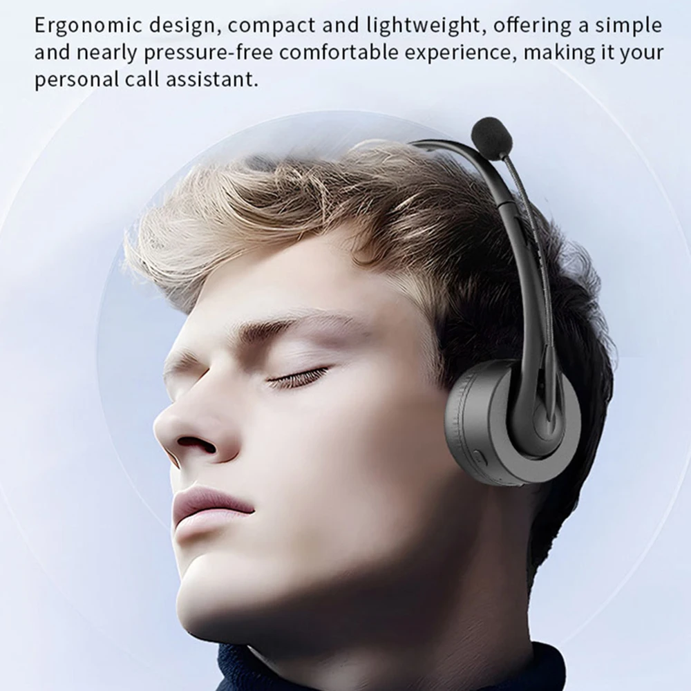 Sf6f214916a2c4a8591c676e239ef83f15 Casque Bluetooth 5.3 avec micro, réduction de bruit, mains libres, HiFi sans perte, sans fil, pour centre d'appels bureau PC